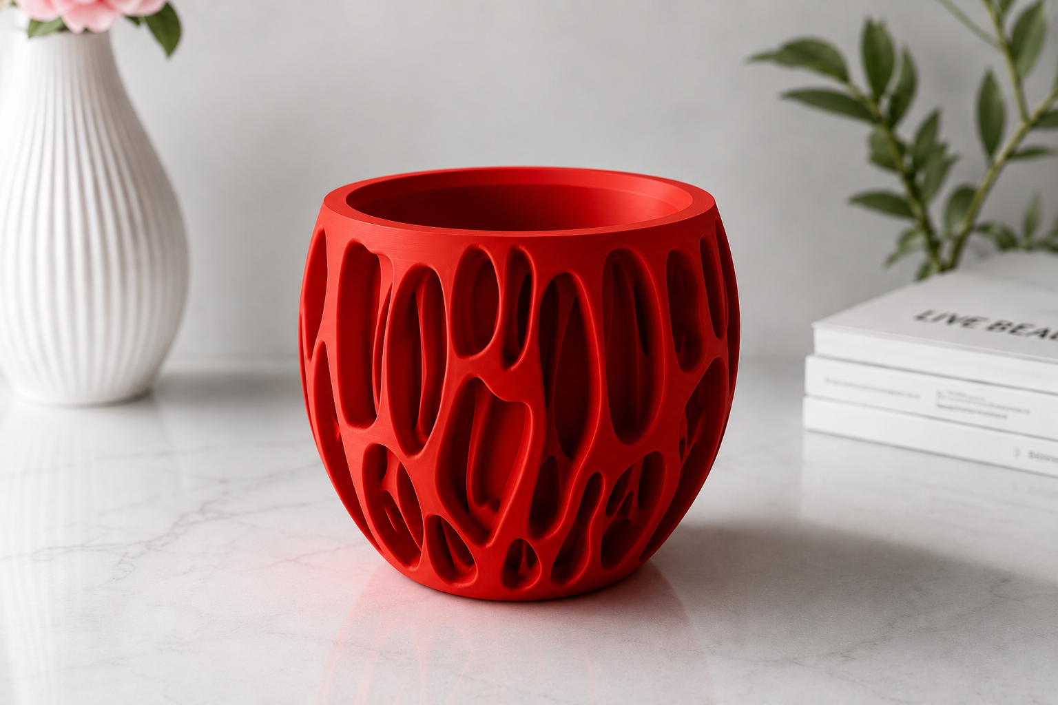 3D-gedruckte Design-Vase