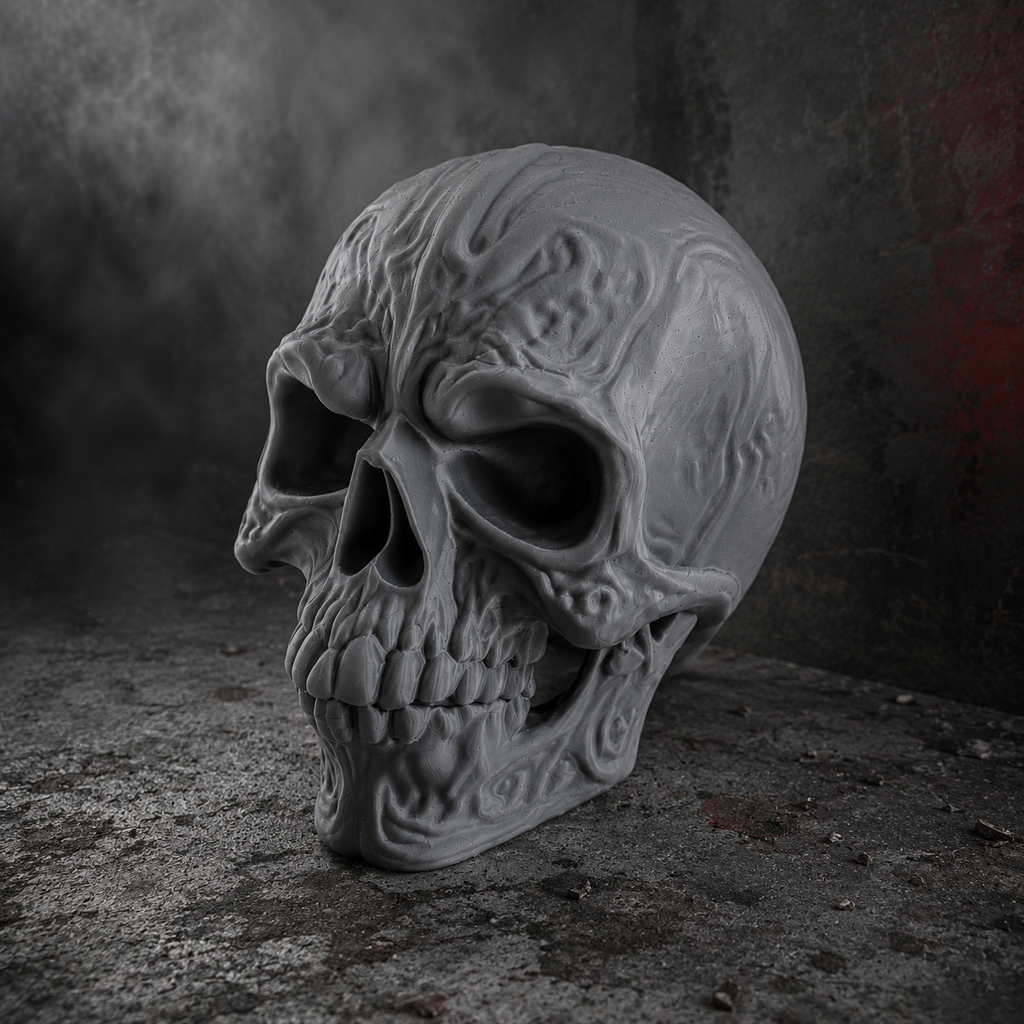 3D-gedruckter Totenkopf – markant, modern, einzigartig